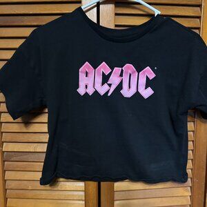 Wonder Nation ACDC Cropped shirt Size L 10-12
